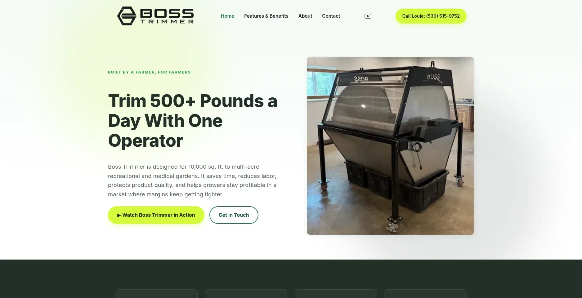 Bosstrimmer.com website by Twining Original Design