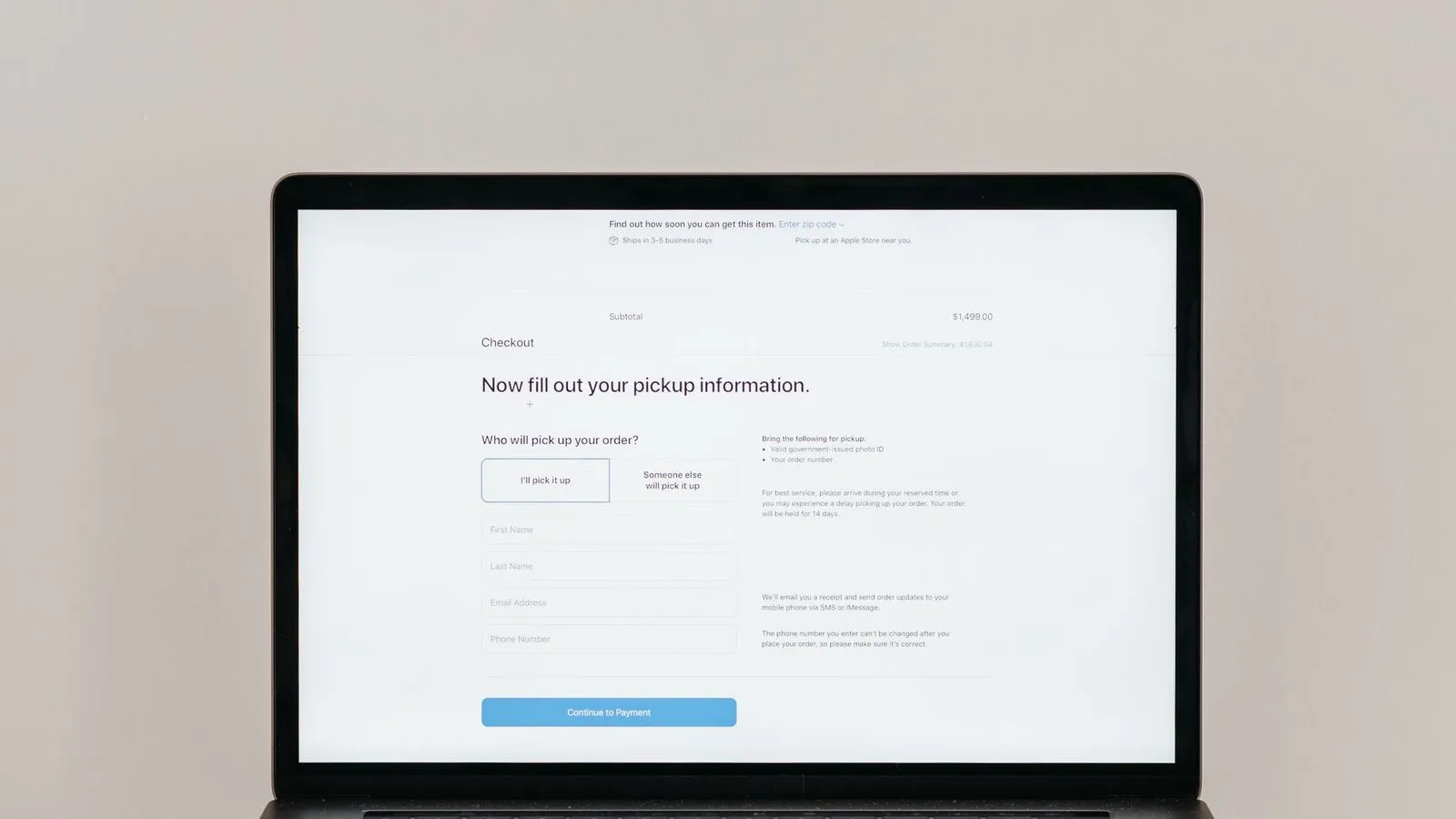 Laptop showing an online checkout form, part of choosing a web design platform for a Redding, CA business