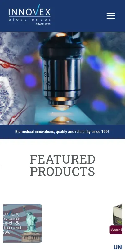 Mobile-friendly biotech company website design