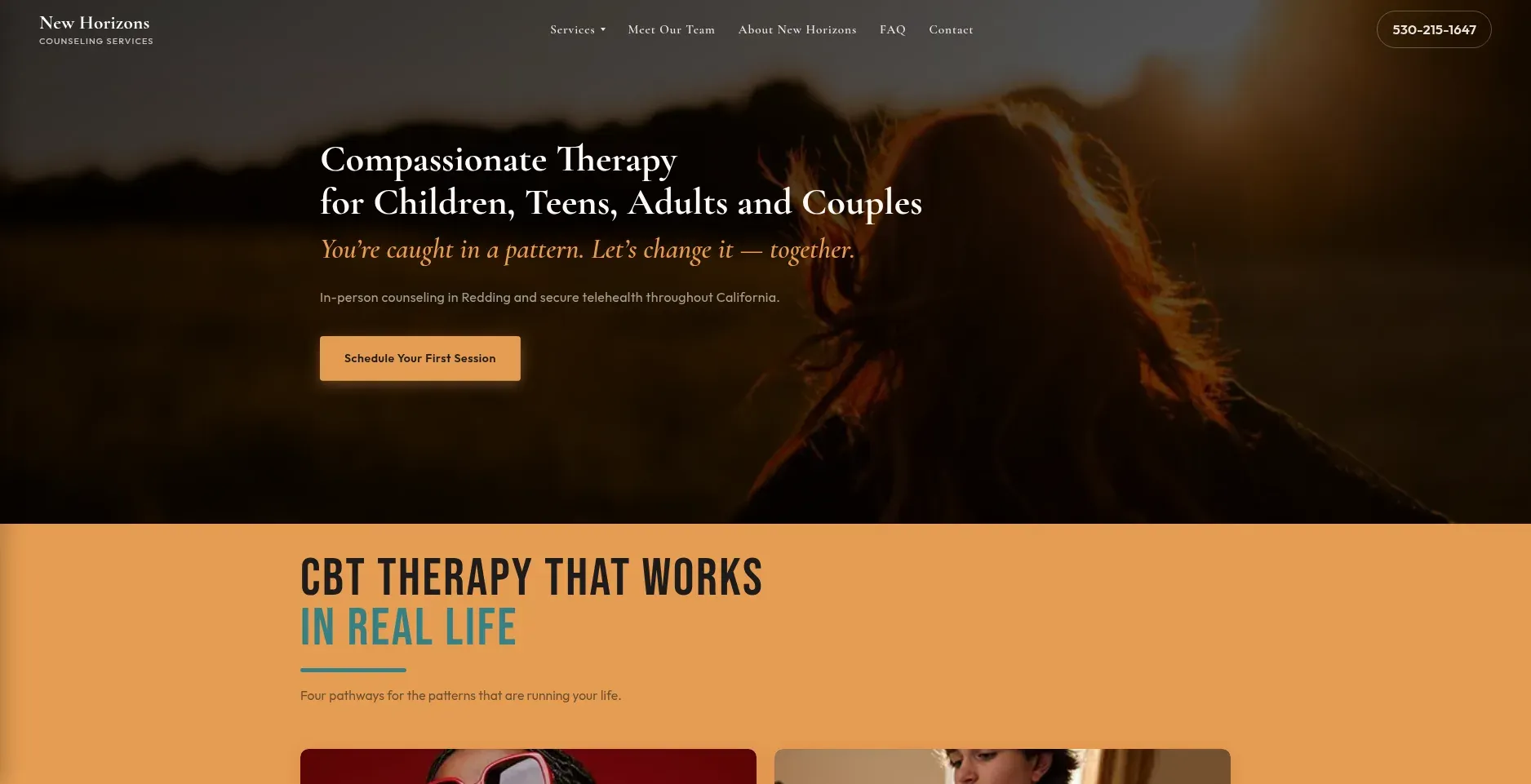 New-horizonscounseling.com website by Twining Original Design