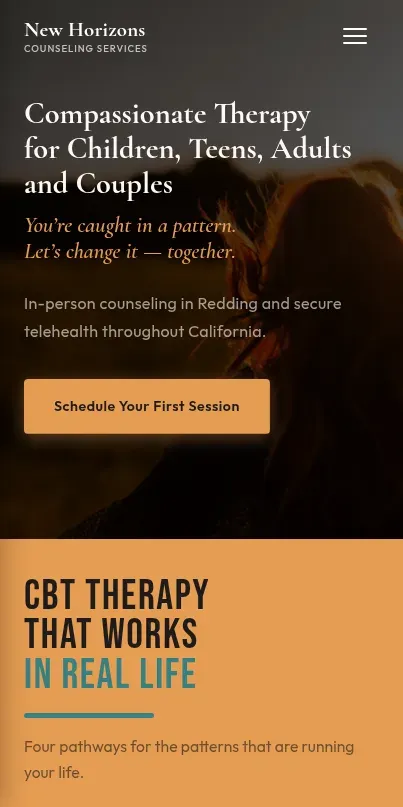 Mobile-friendly counseling practice website design