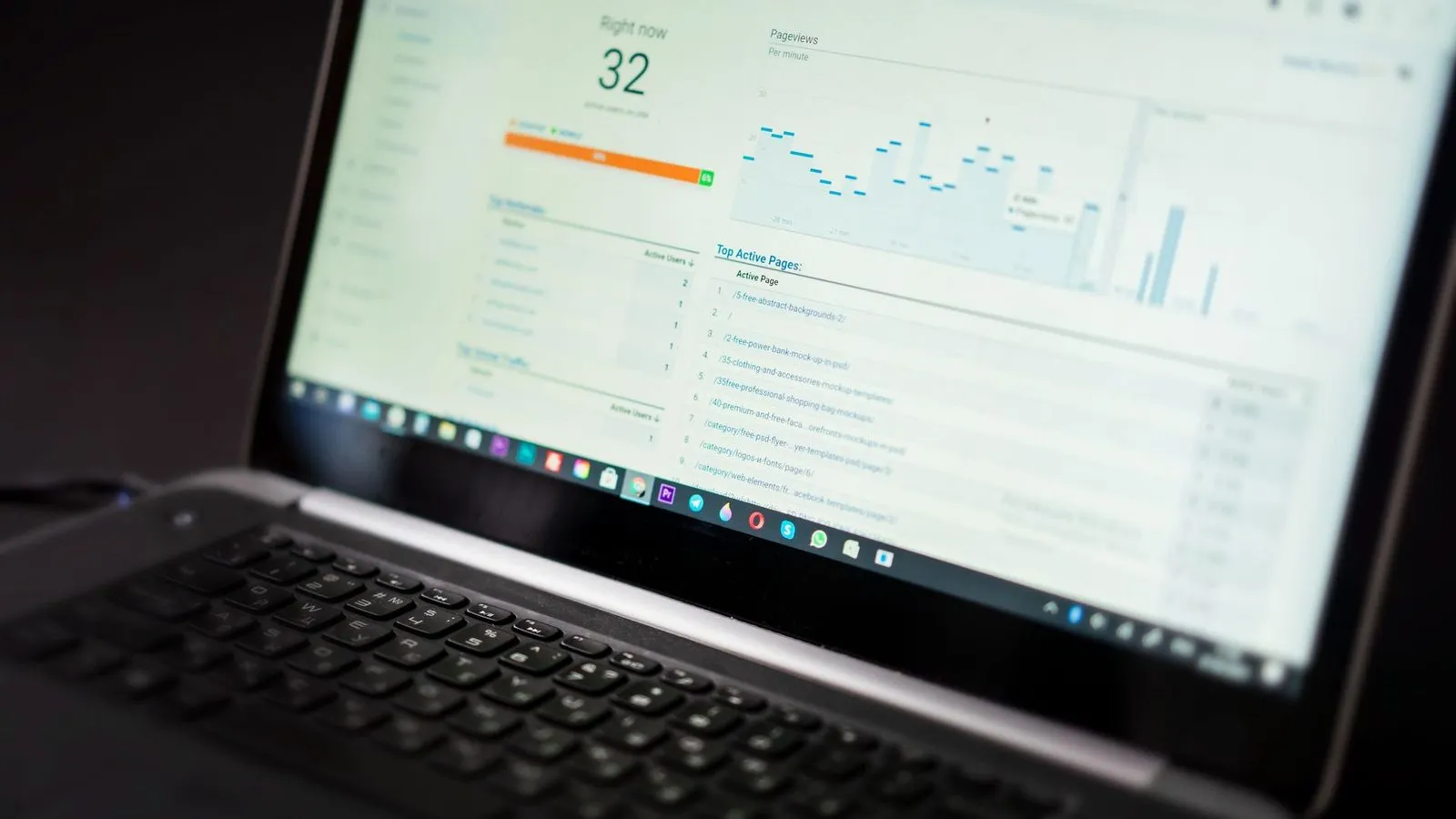 Laptop displaying an SEO analytics dashboard, illustrating common SEO mistakes Redding businesses make